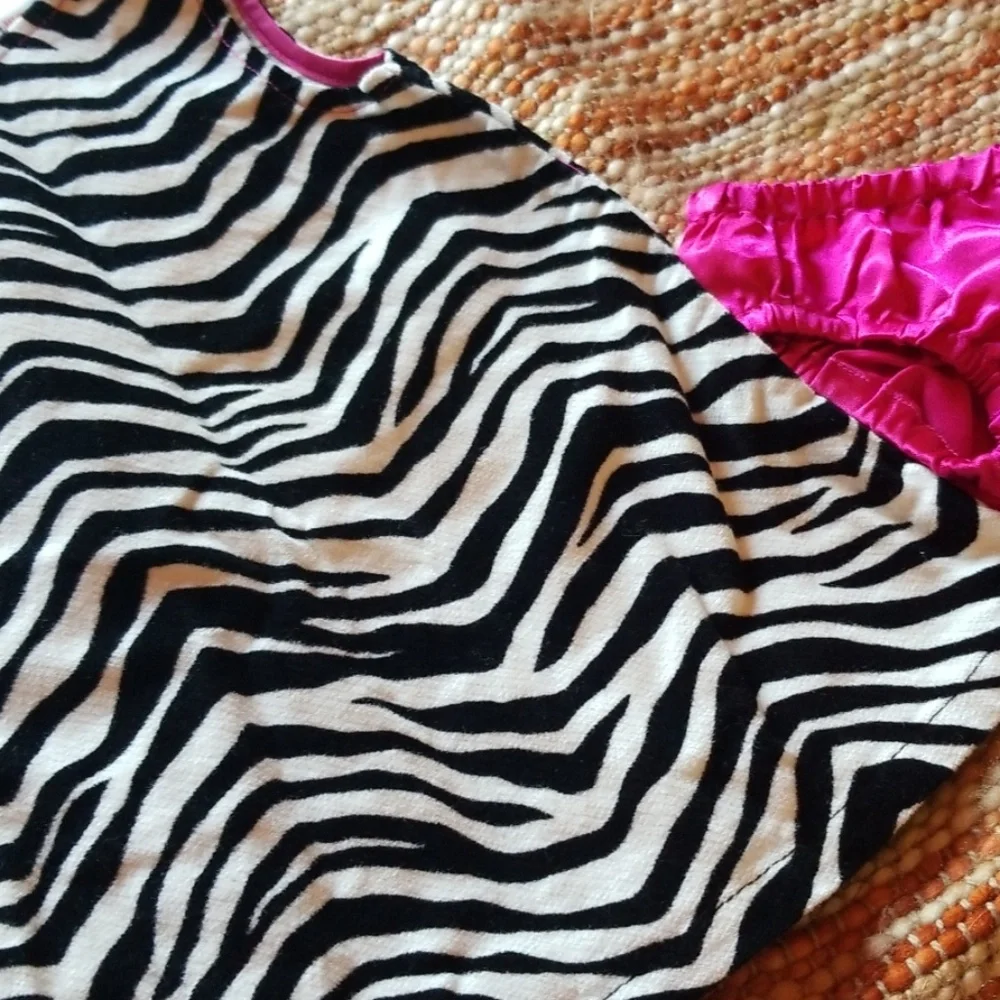 Gymboree 6 12 mth zebra velvet dress‎ baby girls